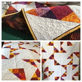 Modern triangles quilt