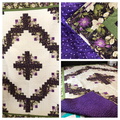 Purple and Green log cabin quilt