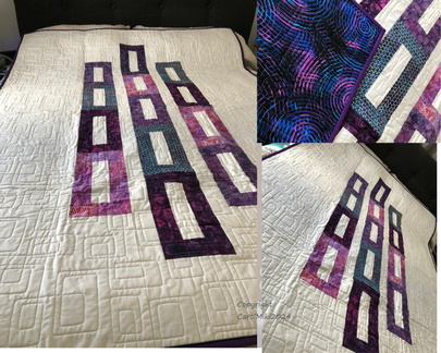 Purple geometric collage